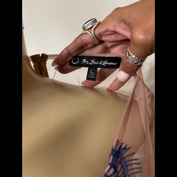 NWT  Autre Marque For Love & Lemons Blue Dress - Picture 10 of 12